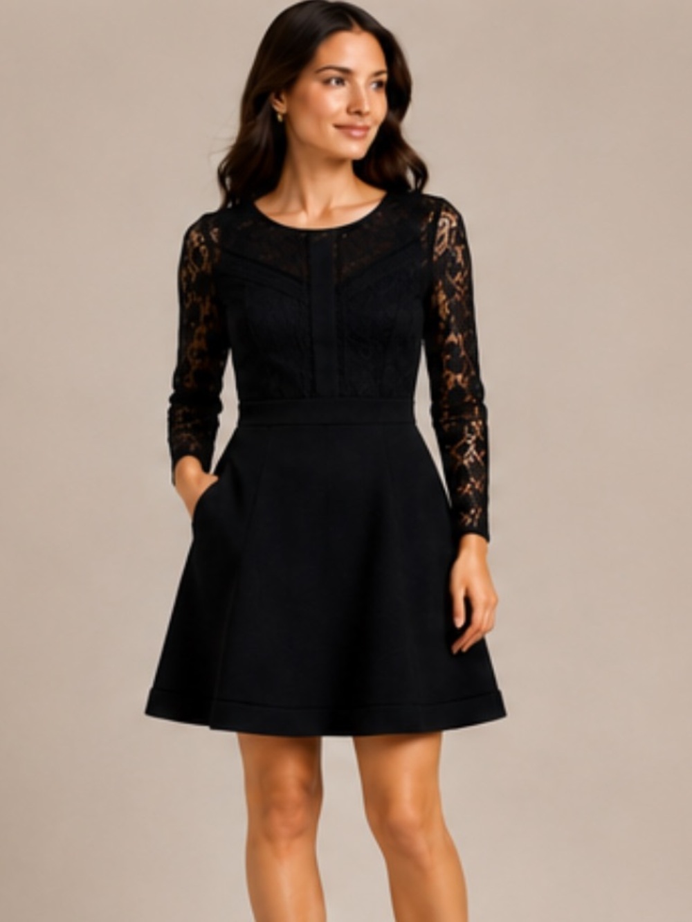 Banana Republic Black Lace Fit & Flare Dress – Size 2